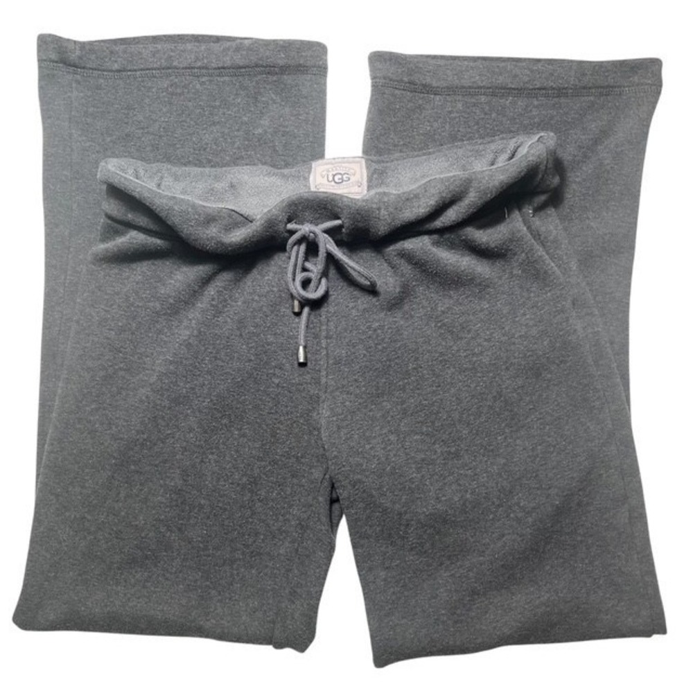 VTG UGG Australia Womens Sz S Gray Fleece Sweatpants Drawstring Relaxed Y2K-1744